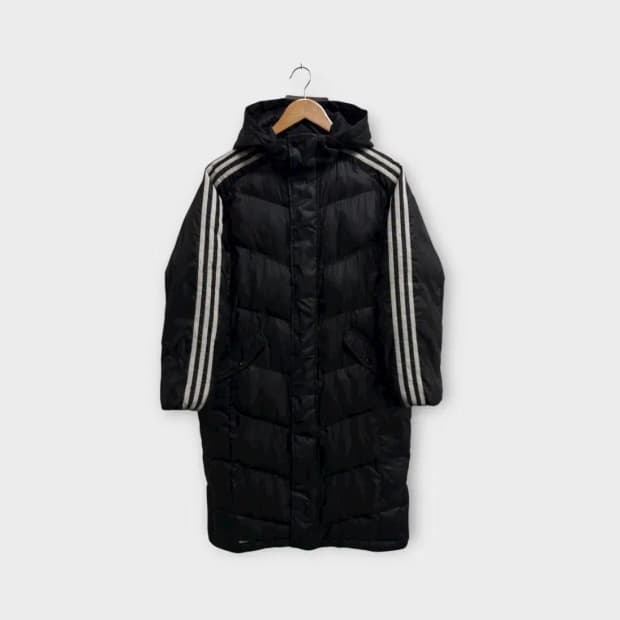 아디다스 삼선 블랙 롱패딩-150호