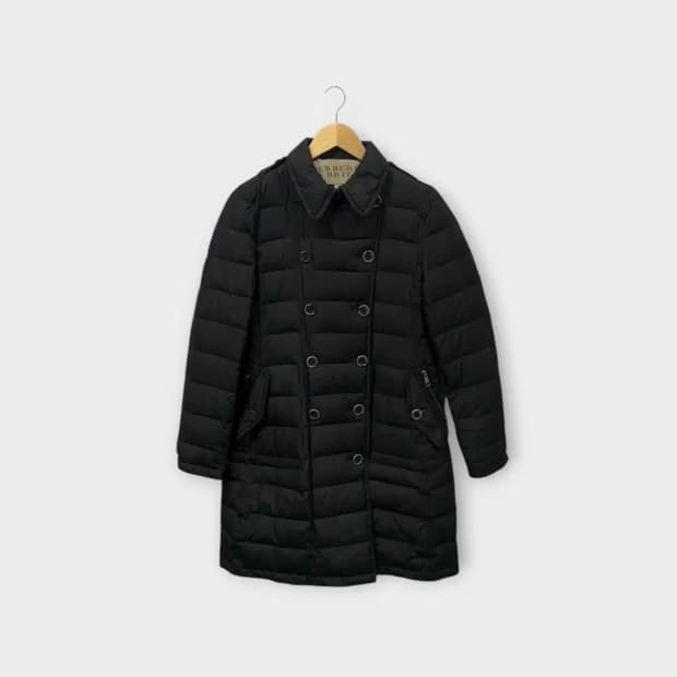버버리 여성 블랙 패딩 코트 - S