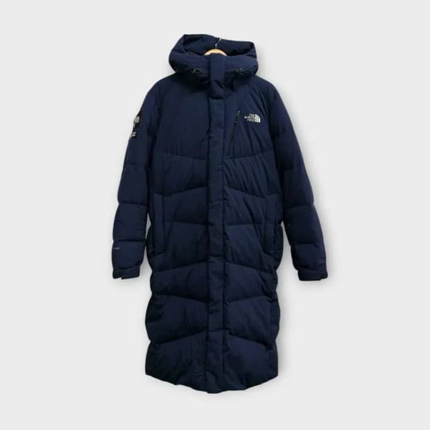 노스페이스 네이비 구스 롱패딩 L