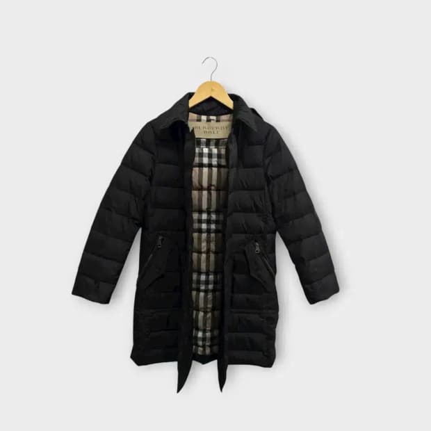 버버리 블랙 여성 패딩코트 M