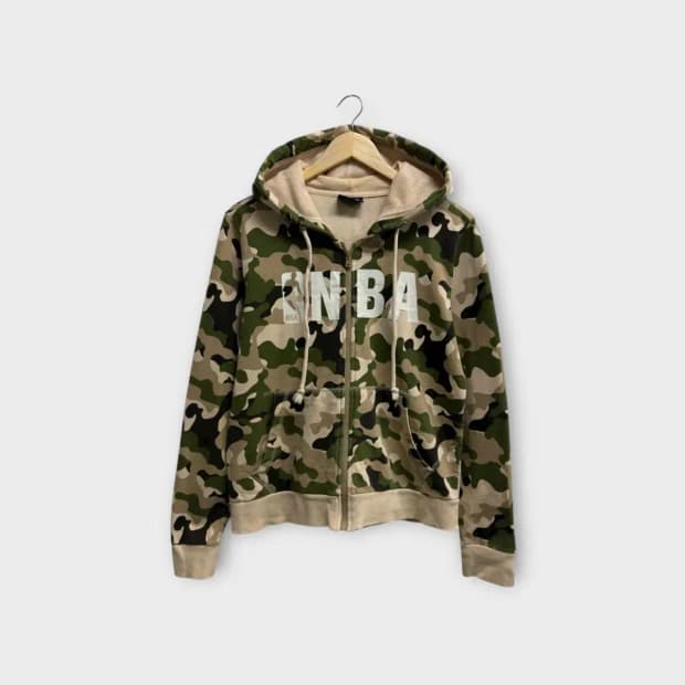 NBA 카모 밀리터리 후드집업 S