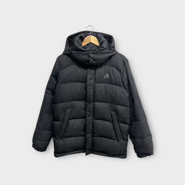 아디다스 그레이 다운 패딩 L