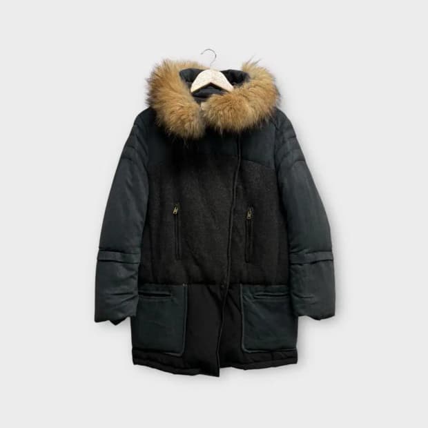 시스템 SYSTEM 너구리털 패딩 M-L