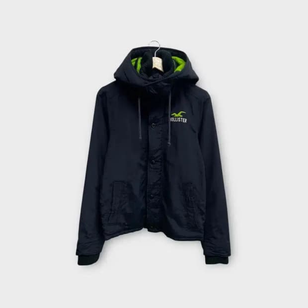홀리스터 네이비&연두 바람막이 M