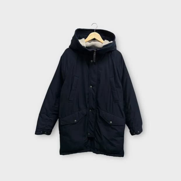 빈폴 네이비 후드 패딩 점퍼 L