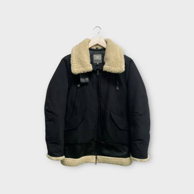 뉴발란스 블랙 뽀글이 숏패딩 S