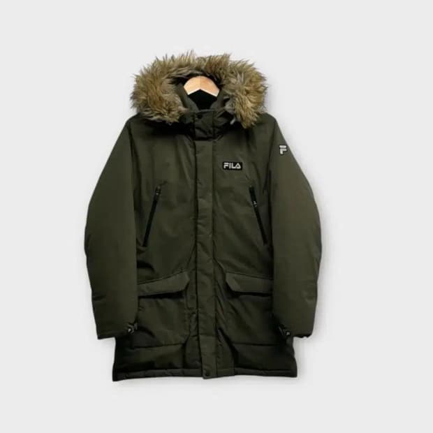 휠라 FILA 구스다운 패딩 카키 S / 165호