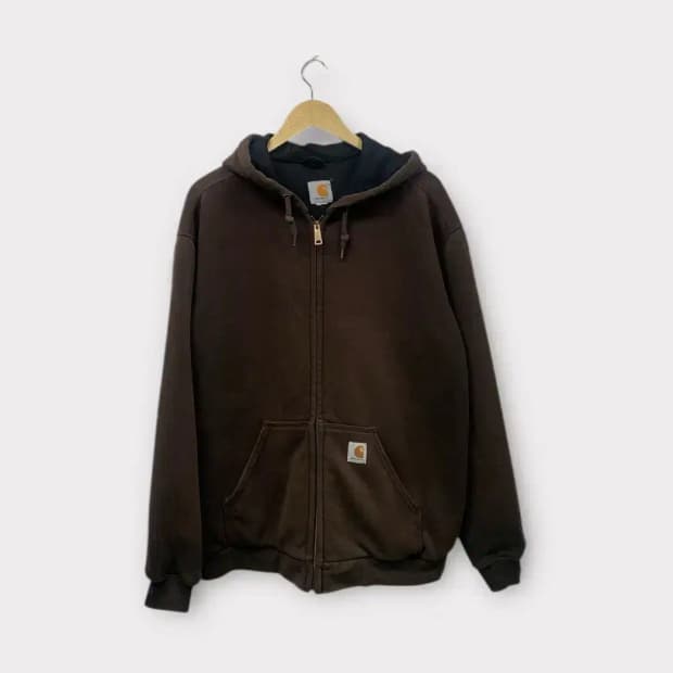 칼하트 브라운 후드 집업 L
