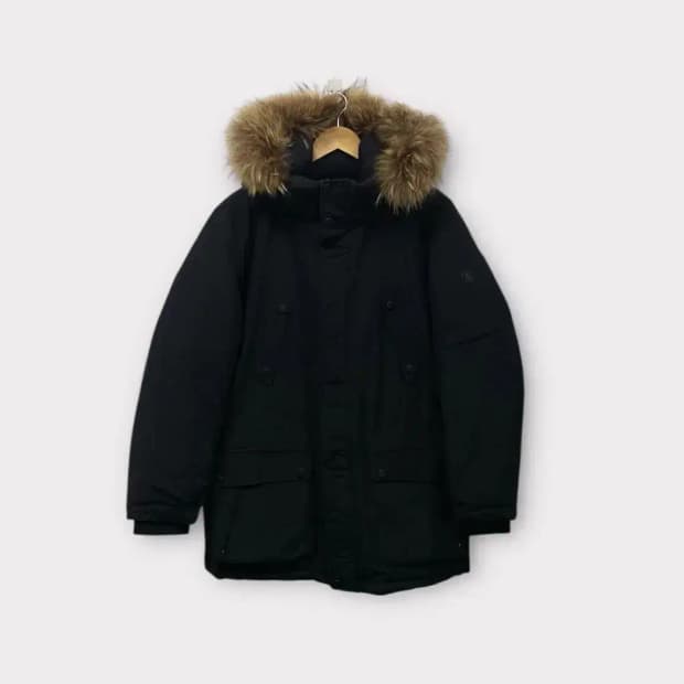 헤지스 HAZZYS 너구리털 패딩 L