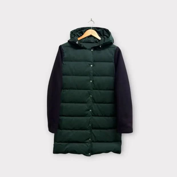 라코스테 그린 롱패딩 구스다운 여성 M-L