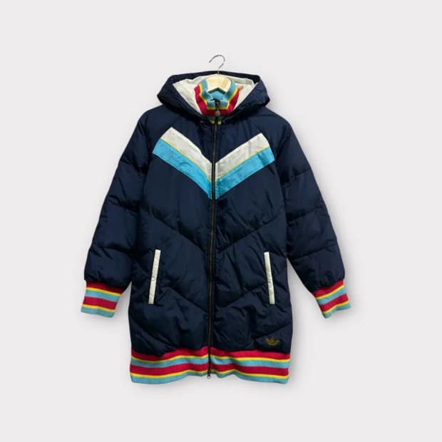 아디다스 올드스쿨 레인보우 패딩 M