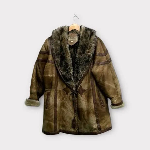 캄파넬라 리얼 양털 양가죽 빈티지 무스탕 XL