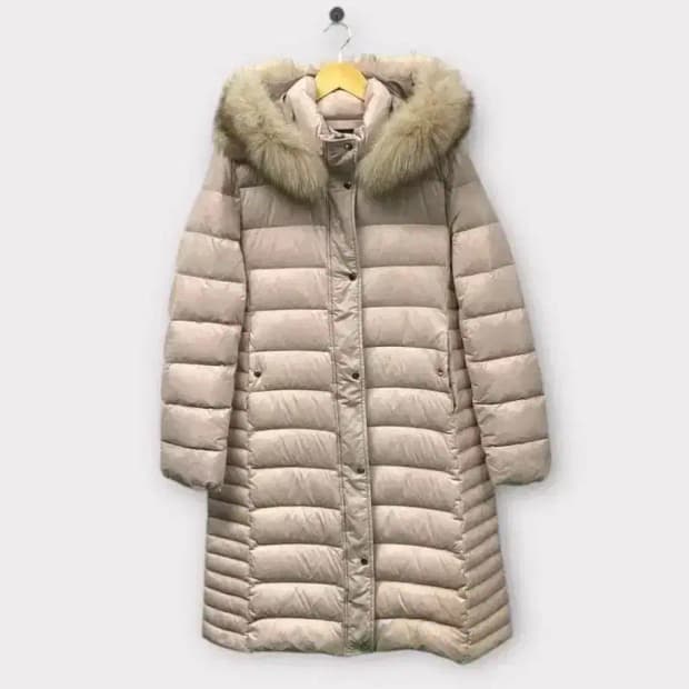 마쥬 maje 폭스퍼 구스패딩 코트 S