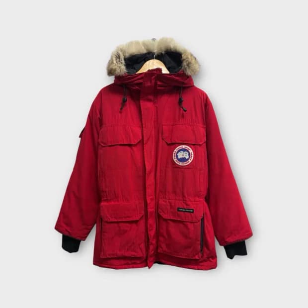 캐나다 구스 익스페디션 파카 레드패딩 L