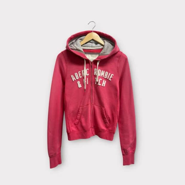 아베크롬비 핑크 후드집업 M
