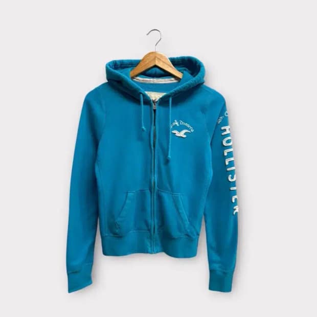 홀리스터 블루 후드집업 M