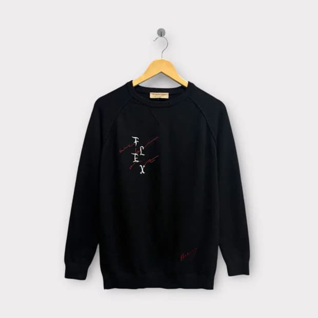 버버리 블랙 라운드 니트 M