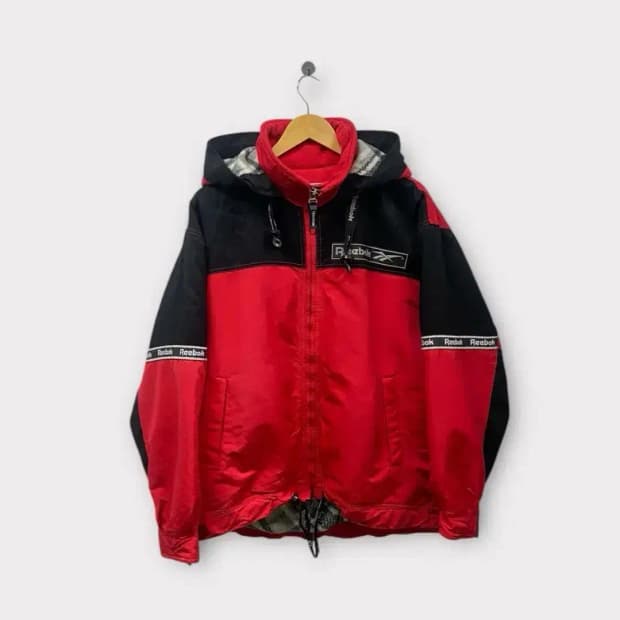 리복 플리스 파카 올드스쿨 점퍼 L