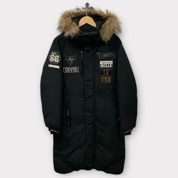 NBA 시카고 불스 블랙 롱 다운 패딩 M