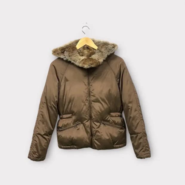 시스템 SYSTEM 토끼털 새틴 경량패딩 S