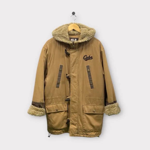 MLB 엠엘비 베이지 털야상 점퍼 L