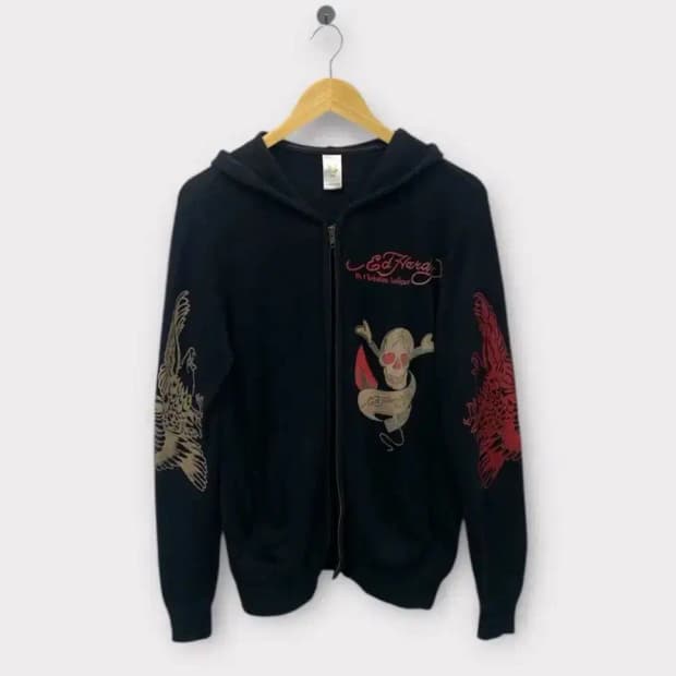 에드하디 EdHardy 후드 니트 스웻집업 S