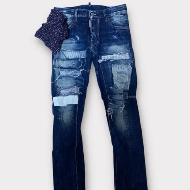 디스퀘어드2 앞포켓 행커칩 슈퍼 디스 덧댐진-42사이즈