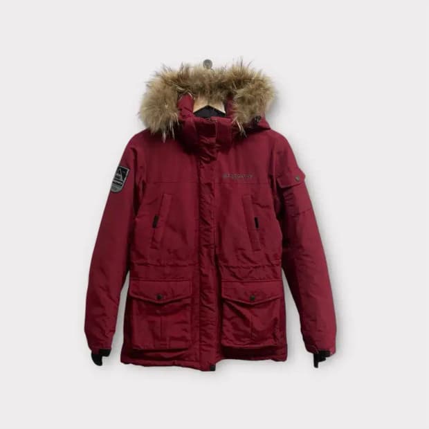 디스커버리 버건디 패딩 95