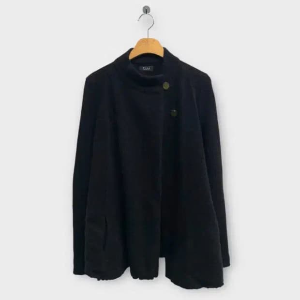 타임 TIME 울 니트 하이넥 코트 가디건 FREE