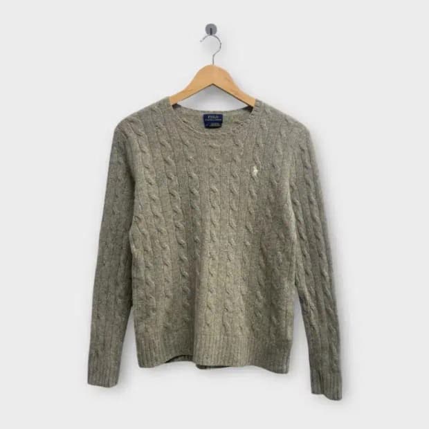 폴로랄프로렌 그레이 케이블 니트 M