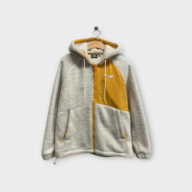 뉴발란스 NB 아이보리 뽀글이 집업 85 XS