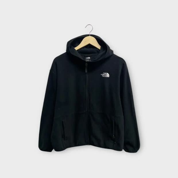노스페이스 플리스 집업 블랙 L