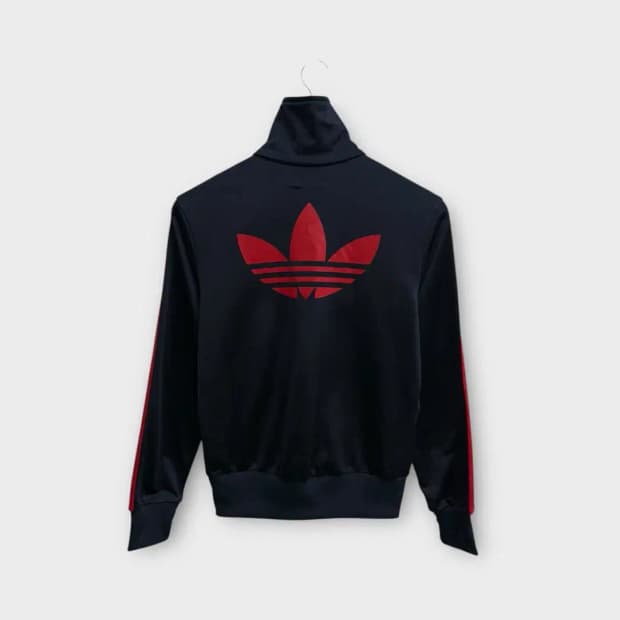 아디다스 파이어버드 빅로고 레드 트랙탑 95