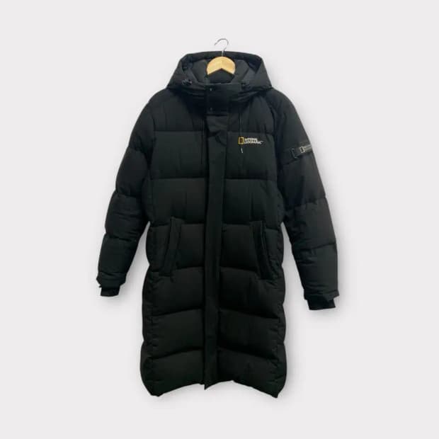 내셔널지오그래픽 덕다운 롱패딩 M