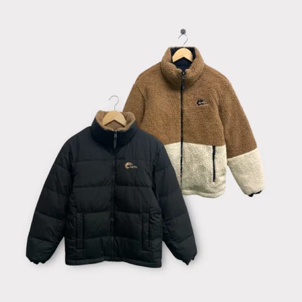 네파 NEPA 리버시블 뽀글이 구스 패딩 S