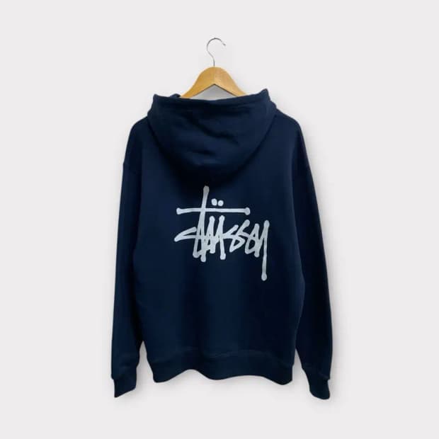 Stussy 스투시 네이비 스웻 후드티 M-L