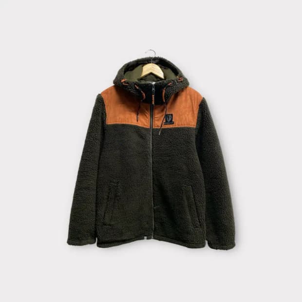 블랙야크 카키컬러 양털 뽀글이 후리스 105