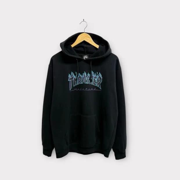 THRASHER 후디 블랙 L