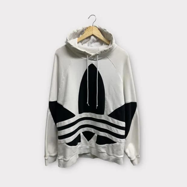 아디다스 불꽃 빅로고 후드티 2XL