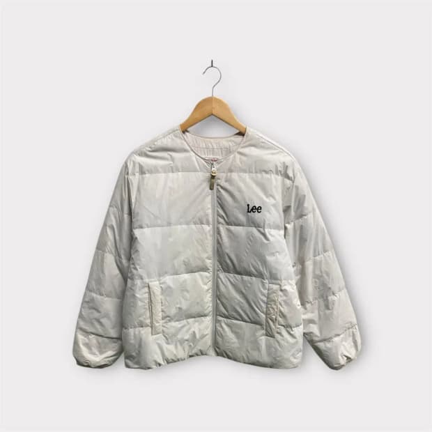 Lee 화이트 경량패딩 S