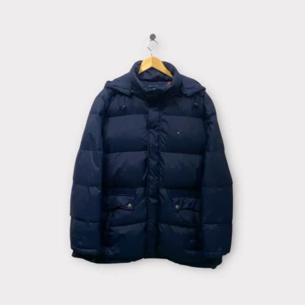 타미힐피거 네이비 패딩 L