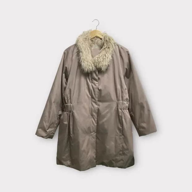 구호 KUHO 알파카 퍼 트리밍 코트패딩 free