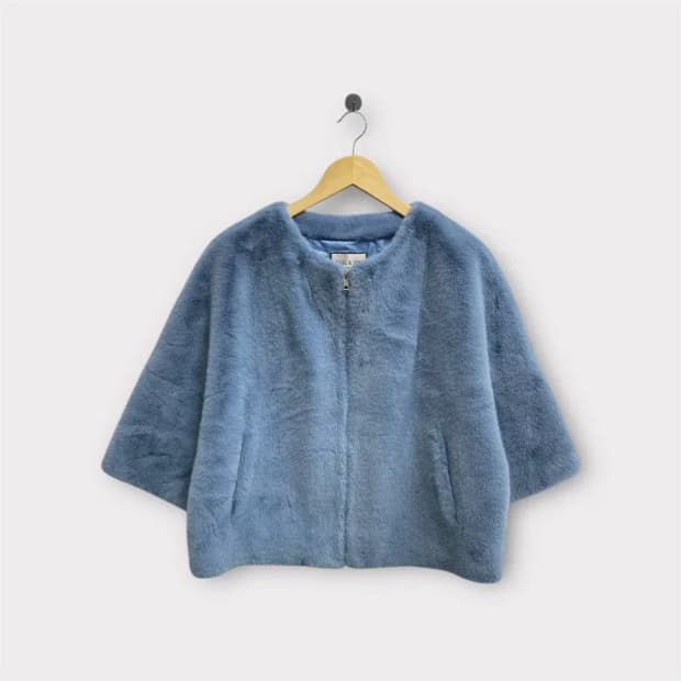 폴앤조 블루 퍼 숏코트 free