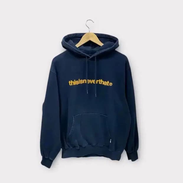 디스이즈네버댓 네이비 기모 후드티 M-L