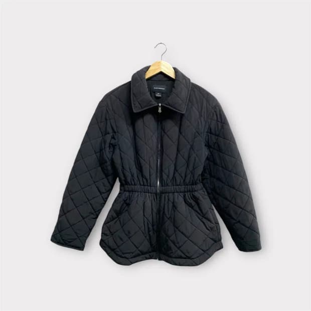 클럽모나코 퀼팅 스트링 패딩 블랙 S
