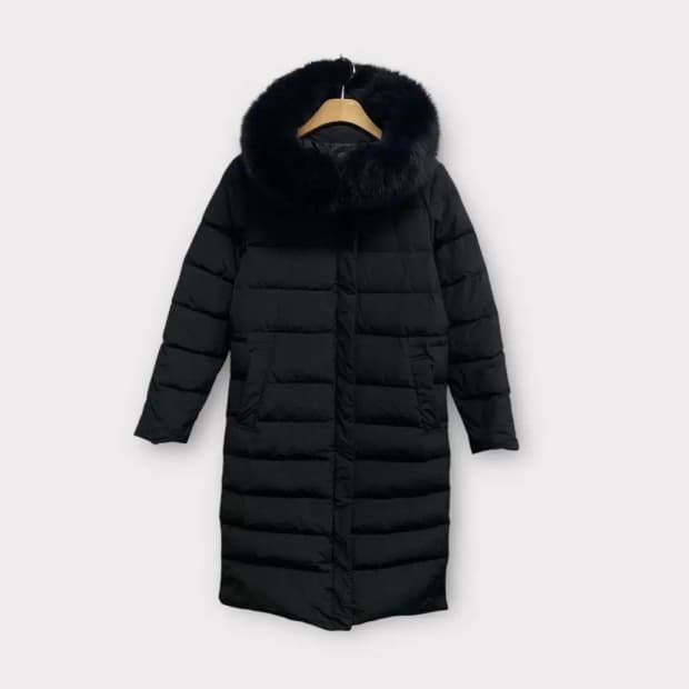 지고트 여성 폭스퍼 덕다운 롱패딩 S
