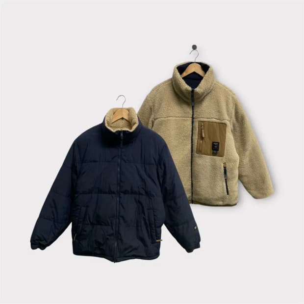 K2 리버시블 뽀글이 구스패딩 L