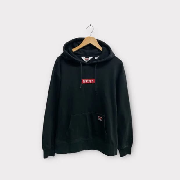 벤데이비스 박스로고 풀오버 후드티 L