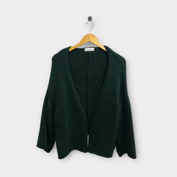 톰보이 TOMBOY 오버핏 그린 가디건 free