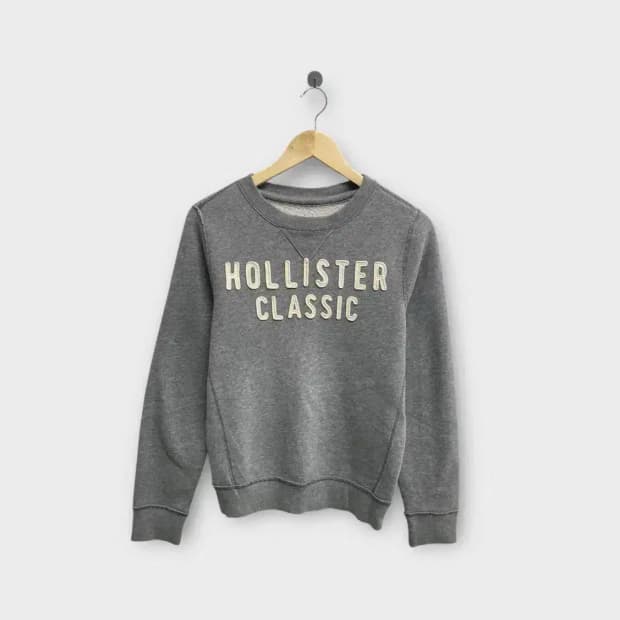 홀리스터 클래식 그레이 맨투맨 S